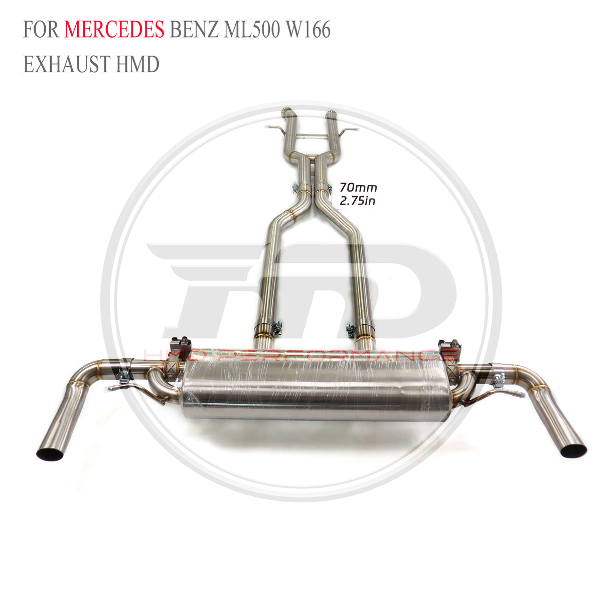 Mercedes-Benz ML500 W166 catback SUS304 Valved Sport Exhaust System - 3
