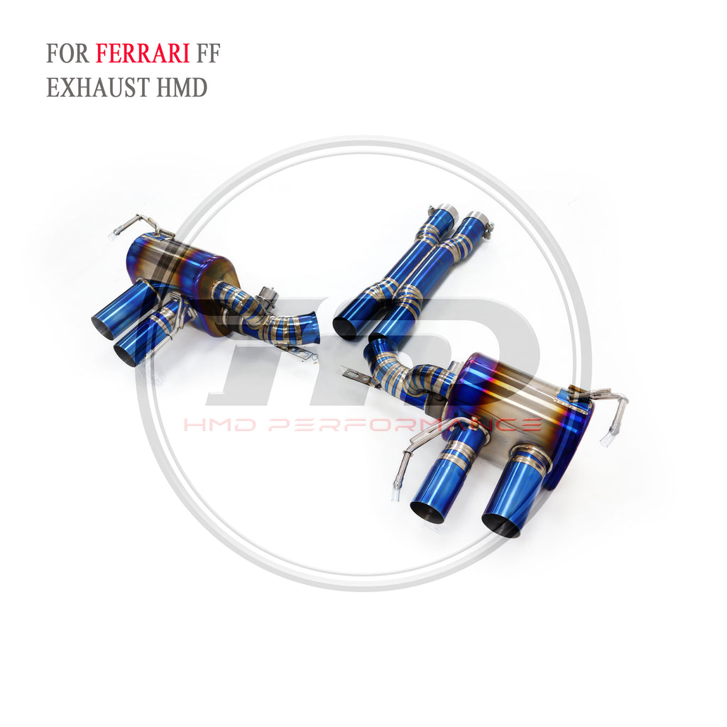 Ferrari FF +X catback with X pipe Titanium Racing Grade Exhaust System - 6