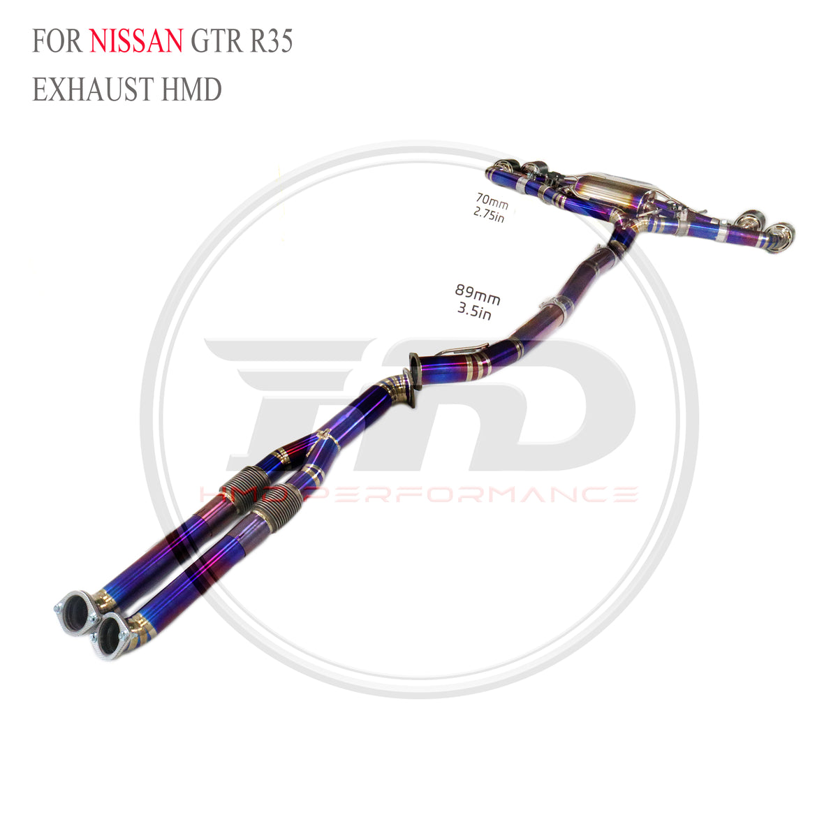 Nissan GTR R35 catback Titanium Valved Sport Exhaust System - 4