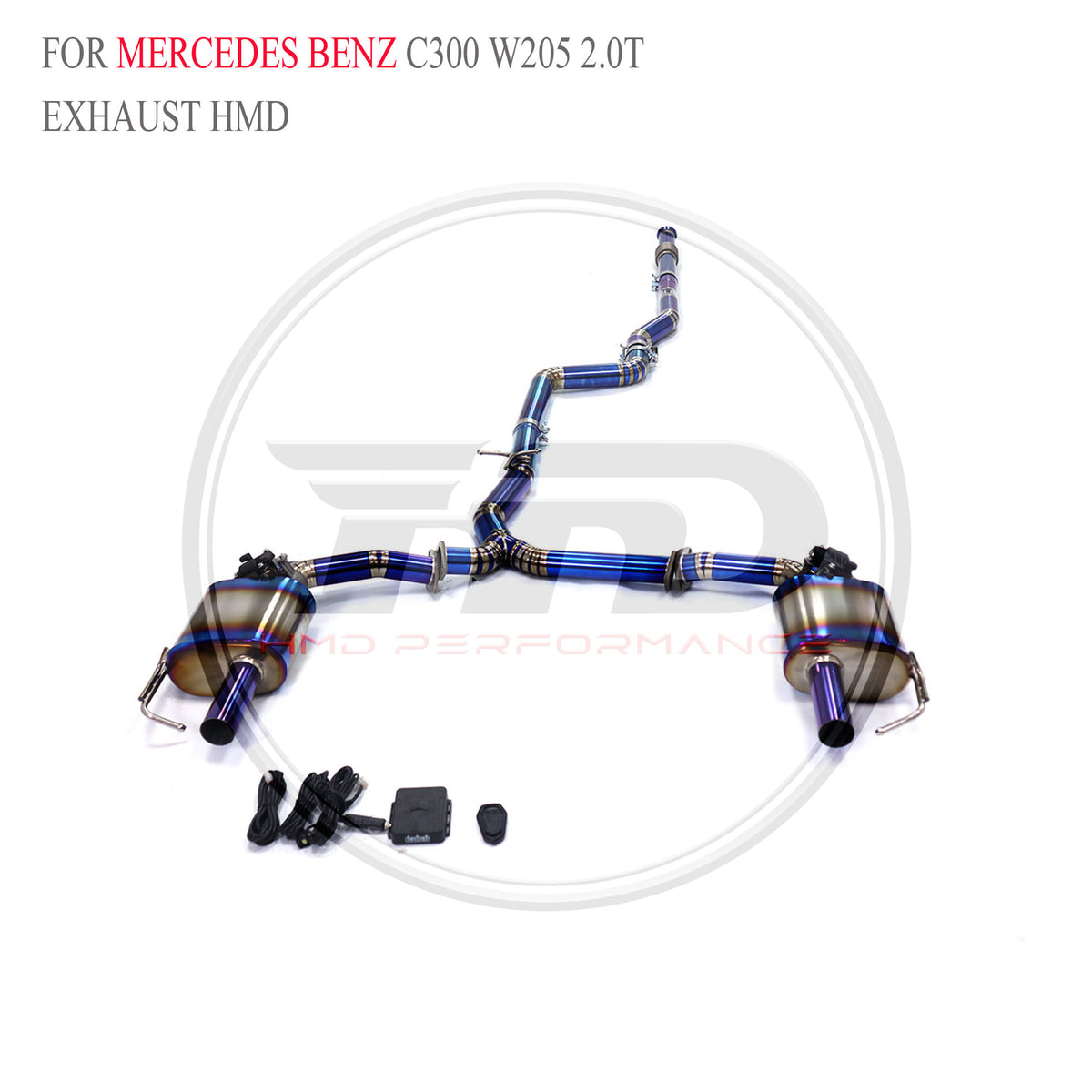 Mercedes-Benz C300 W205 2.0T catback Titanium Sport Exhaust System - 4