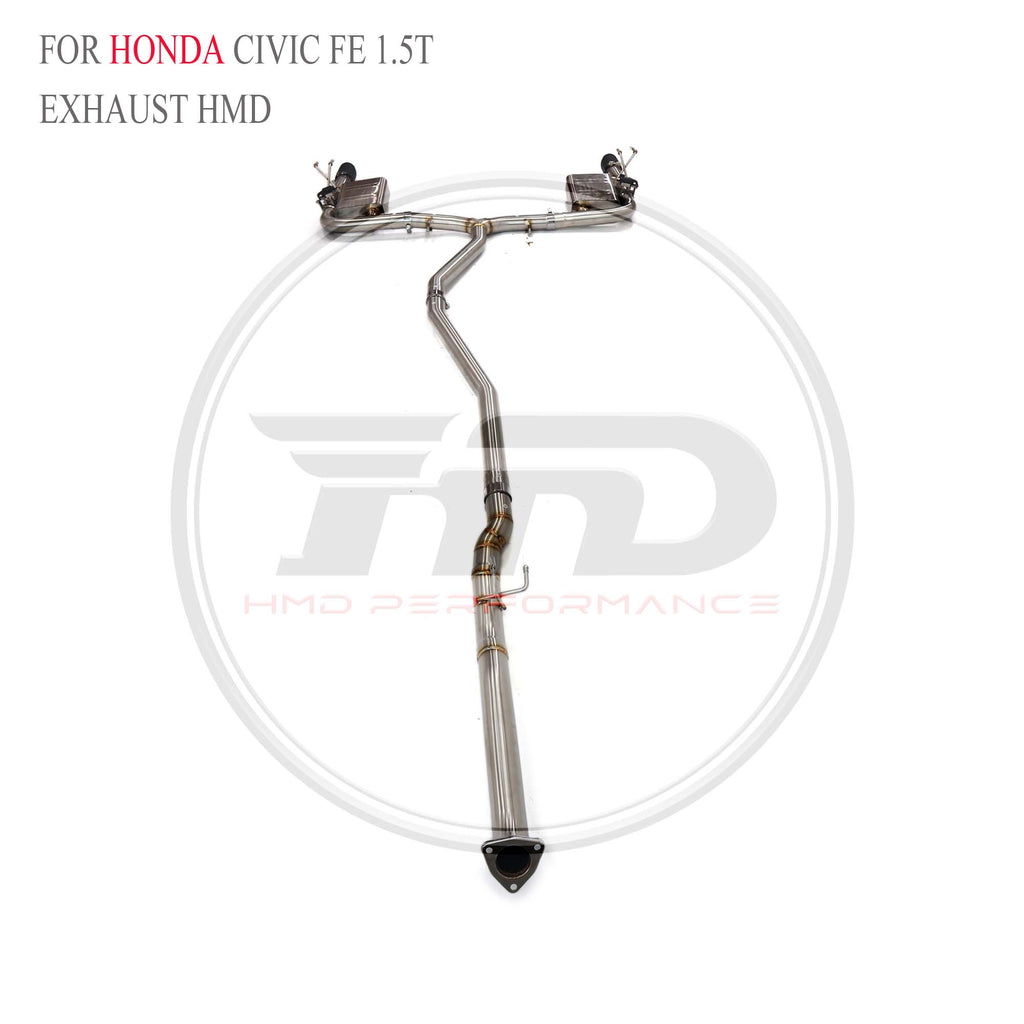 Honda Civic FE 1.5T catback SUS304 Racing Grade Exhaust System - 6