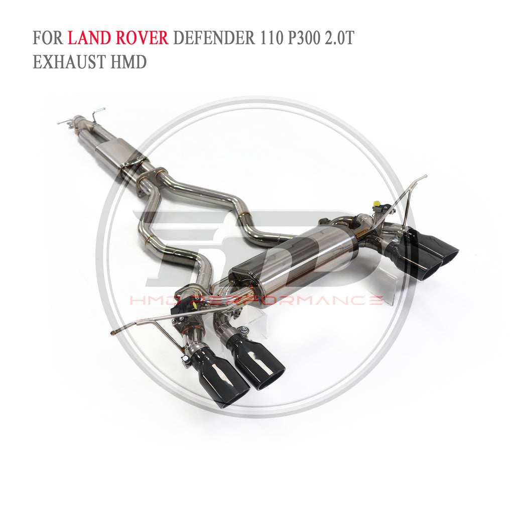 Land Rover Defender 110 P300 2.0T Valved Catback SUS304 Racing Grade Exhaust System - 5