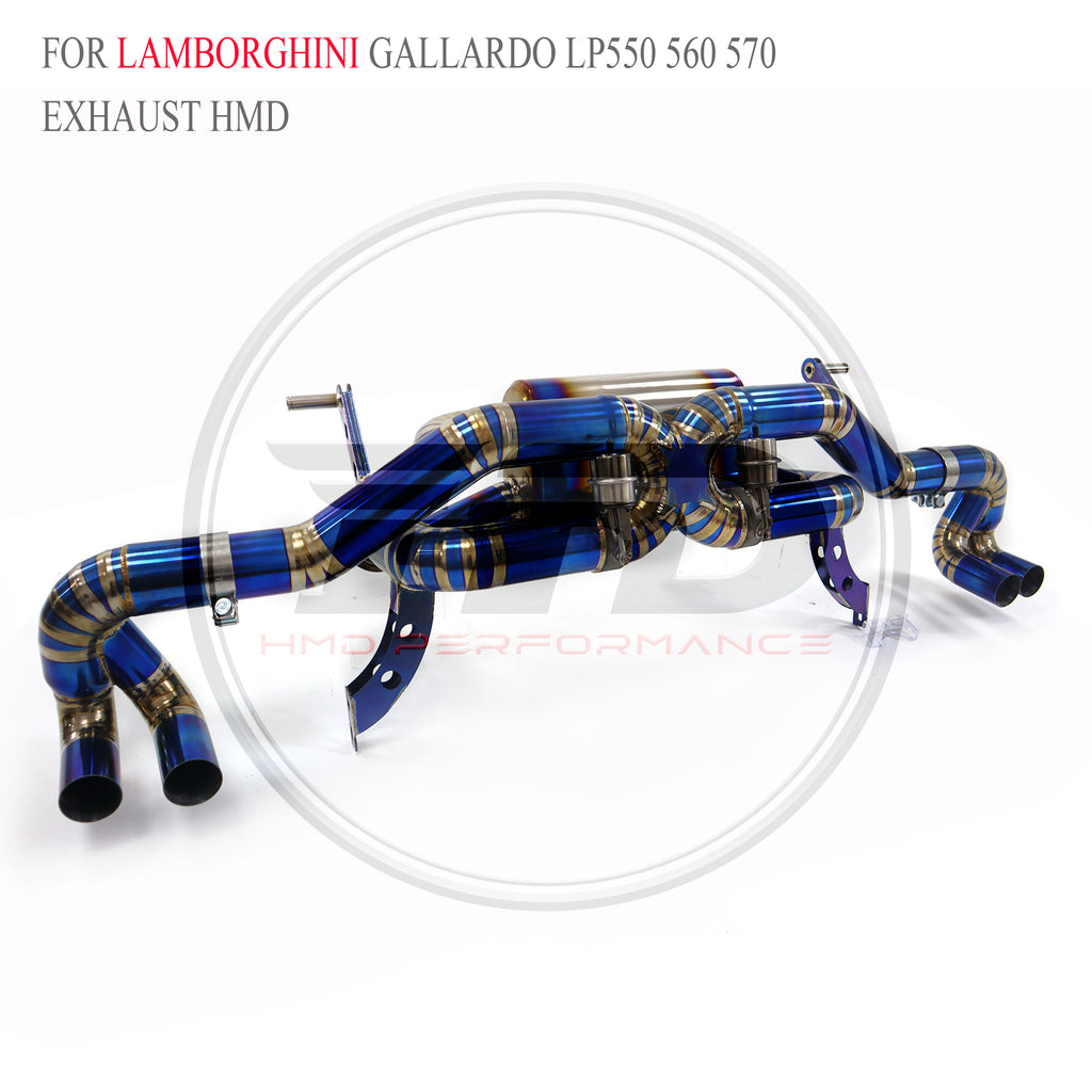 Lamborghini Gallardo LP550 560 570 Valved Catback Titanium Racing Grade Exhaust System - 3