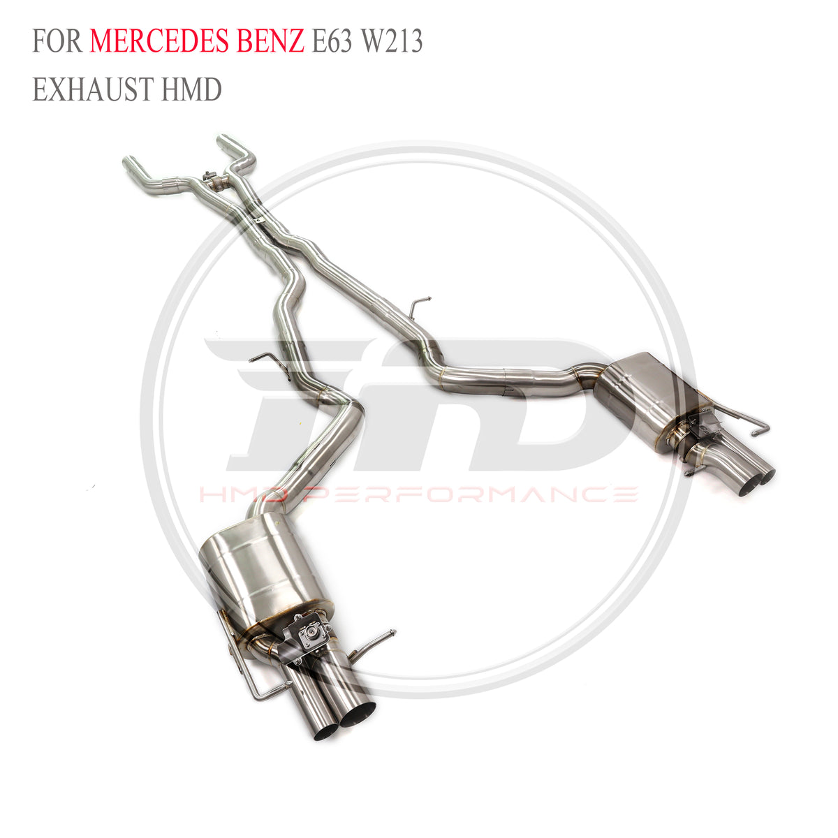 Mercedes-Benz E63 W213 catback SUS304 Valved Sport Exhaust System - 5