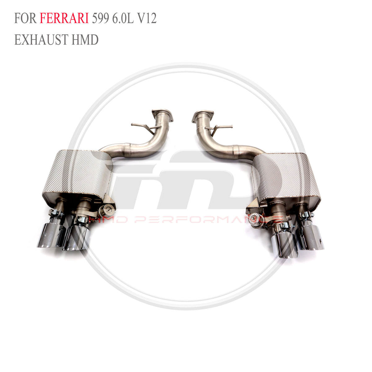 Ferrari 599 6.0L V12 catback SUS304 Racing Grade Exhaust System - 6