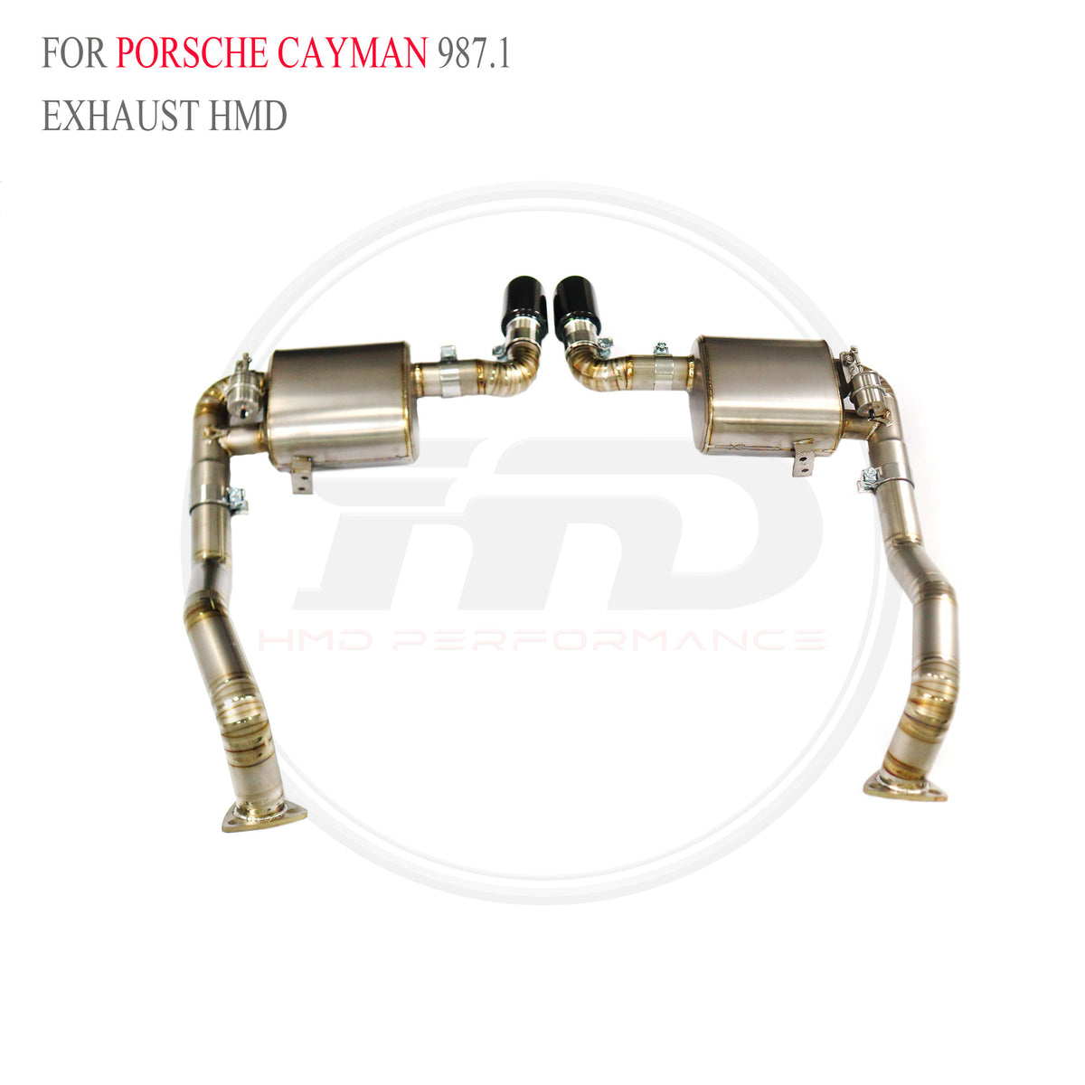 Porsche Cayman 987.1 Valved Axle-Back Titanium Racing Grade Exhaust System - 6