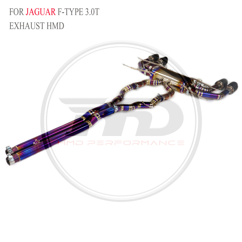Jaguar F-type 3.0T SVR catback Titanium Valved Sport Exhaust System - 5