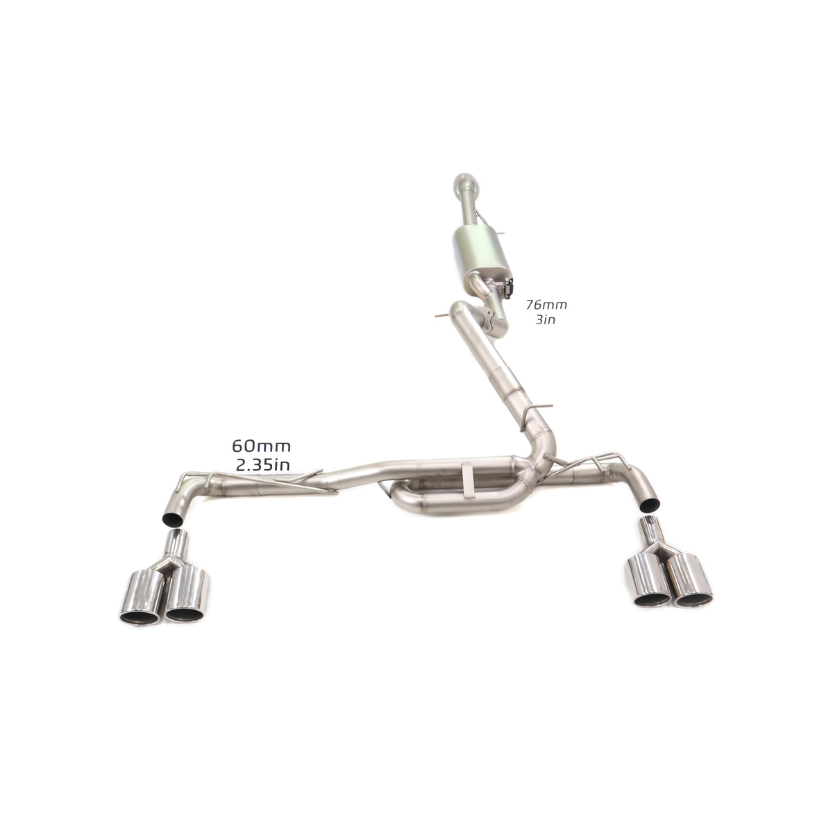 Hummer H2 6.2L catback SUS304 Sport Exhaust System - 2