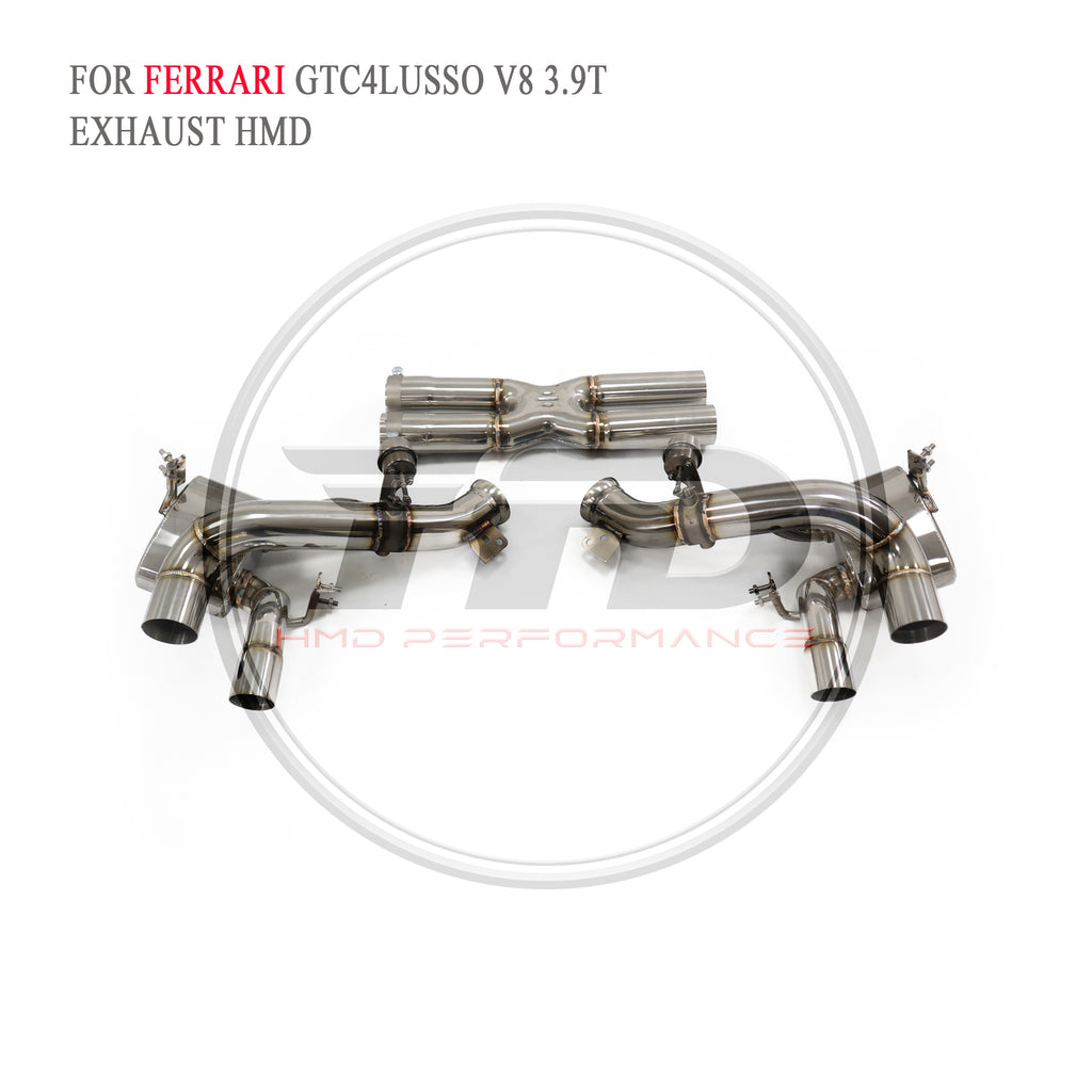 Ferrari GTC4Lusso V8 3.9T Valved Catback SUS304 Racing Grade Exhaust System - 3