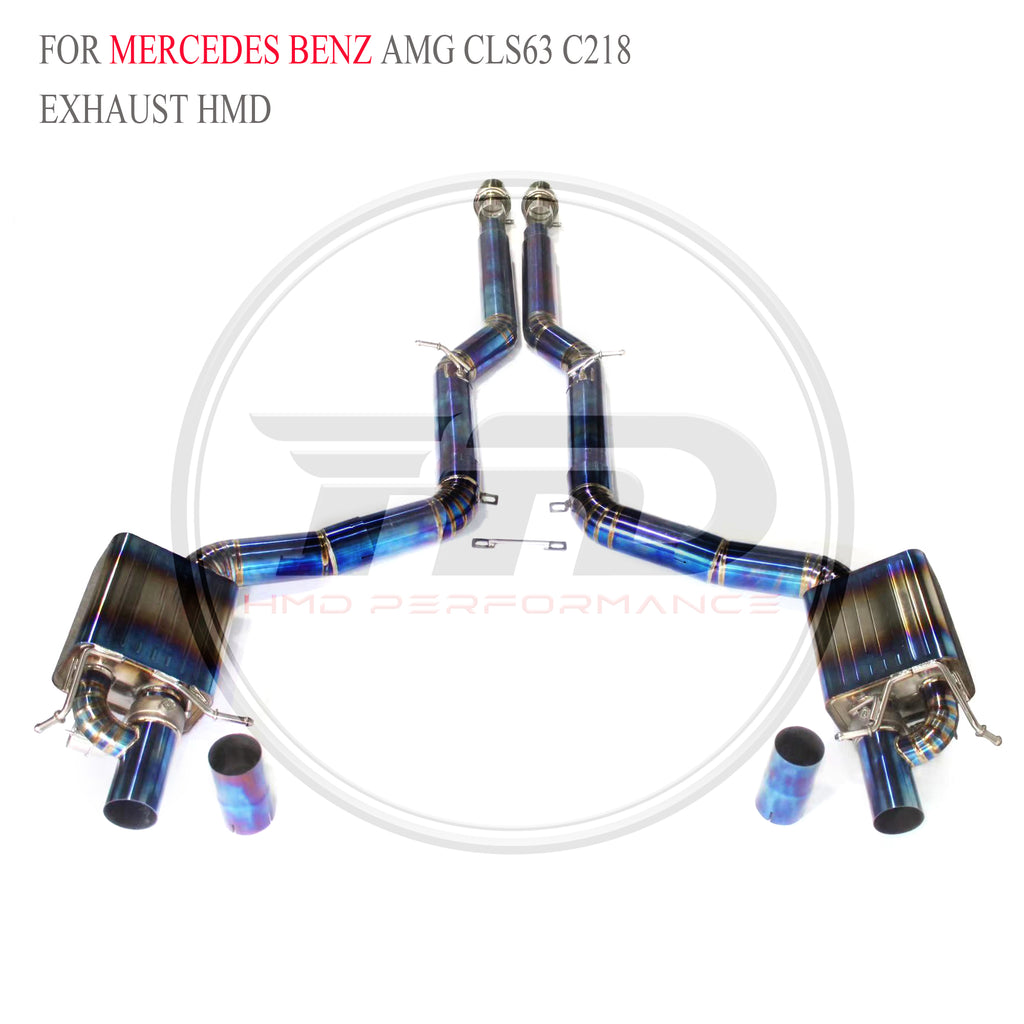 Mercedes-Benz AMG CLS63 C218 Valved Catback Titanium Racing Grade Exhaust System - 2