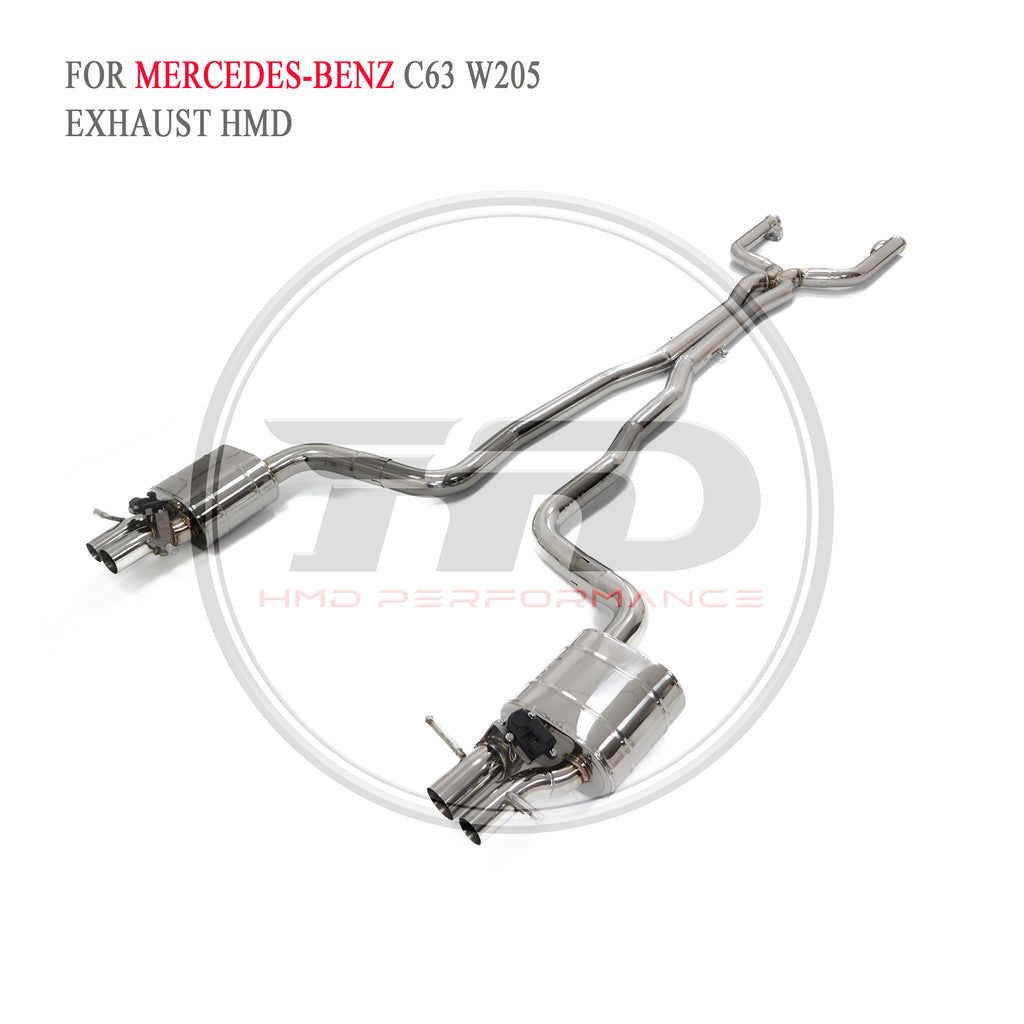 Mercedes-Benz C63 W205 catback SUS304 Sport Exhaust System - 6