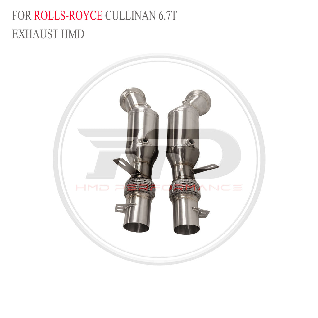 Rolls-Royce Cullinan 6.7T 2018+ Stainless Steel Downpipe - 4