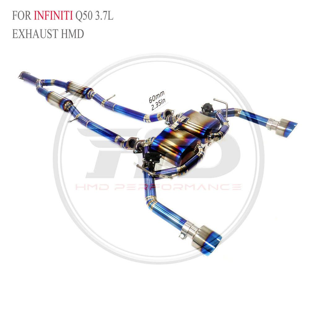 Infiniti Q50 3.7L catback Titanium Valved Sport Exhaust System - 4