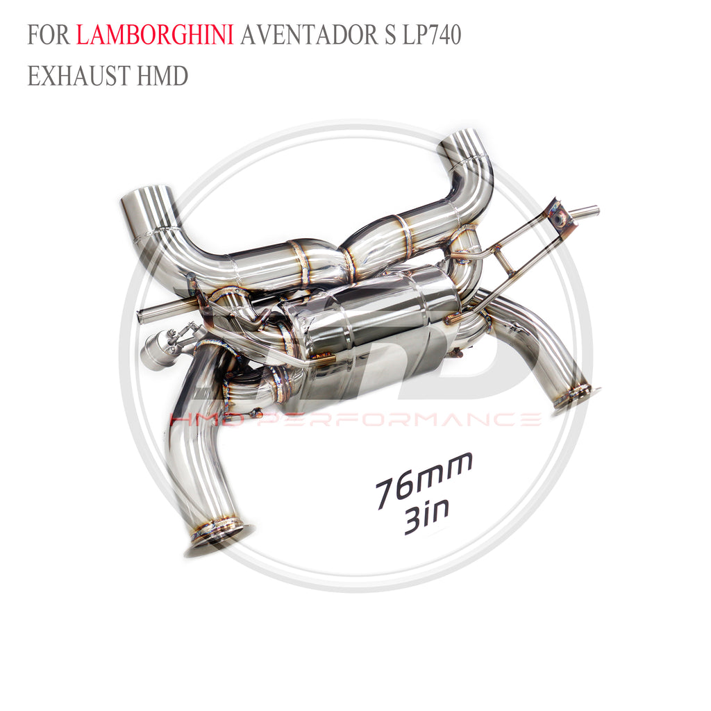 Lamborghini Aventador S LP740 SVJ Valved Catback SUS304 Racing Grade Exhaust System - 3