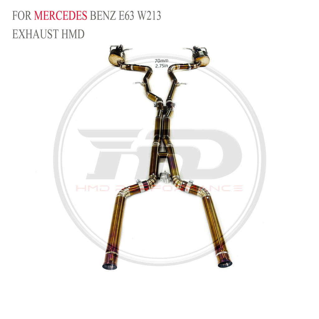 Mercedes-Benz E63 W213 Valved Catback Titanium Racing Grade Exhaust System - 5