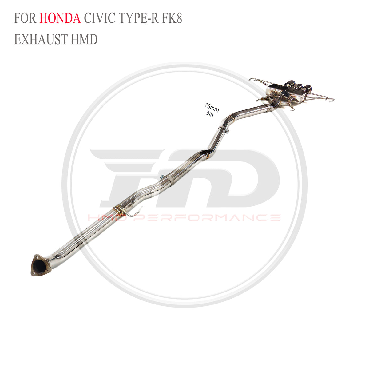 Honda Civic Type-R FK8 Valved Catback SUS304 Racing Grade Exhaust System - 5