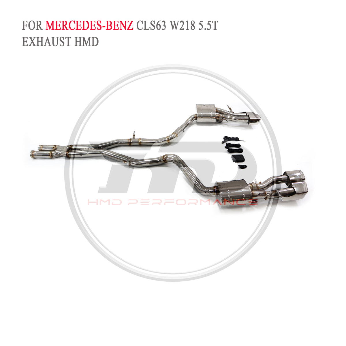 Mercedes-Benz CLS63 W218 5.5T Valved Catback SUS304 Racing Grade Exhaust System - 6
