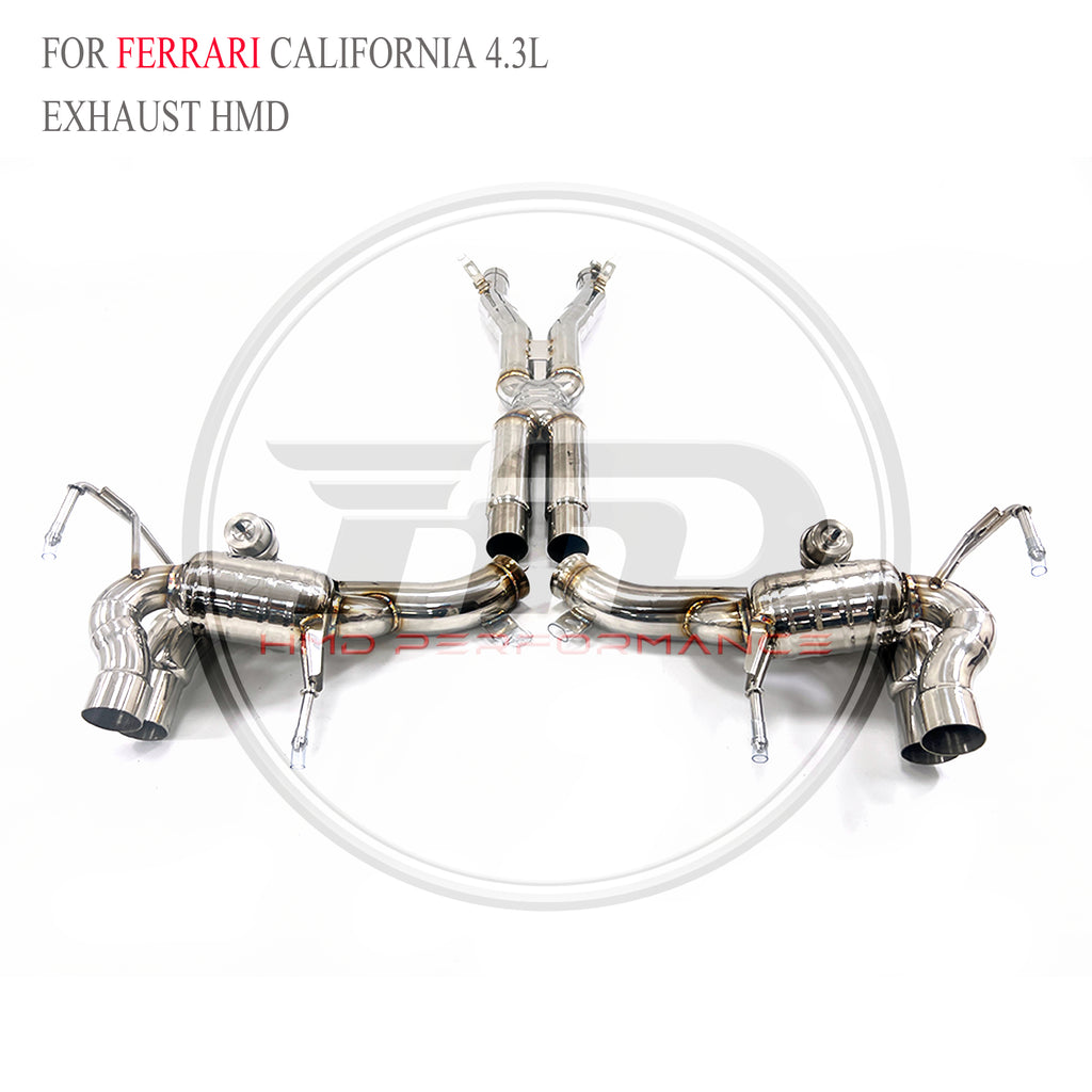 Ferrari California 4.3L catback with X pipe SUS304 Sport Exhaust System - 4
