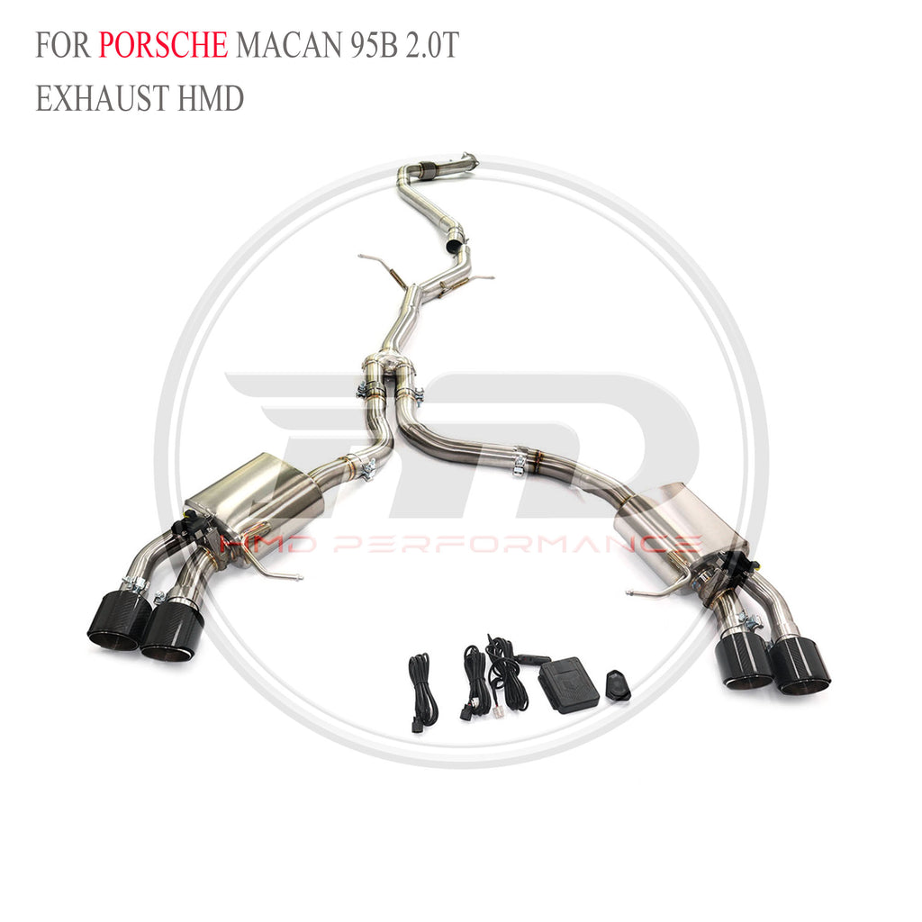 Porsche Macan 95B 2.0T Full Set Valved Catback SUS304 Racing Grade Exhaust System - 2