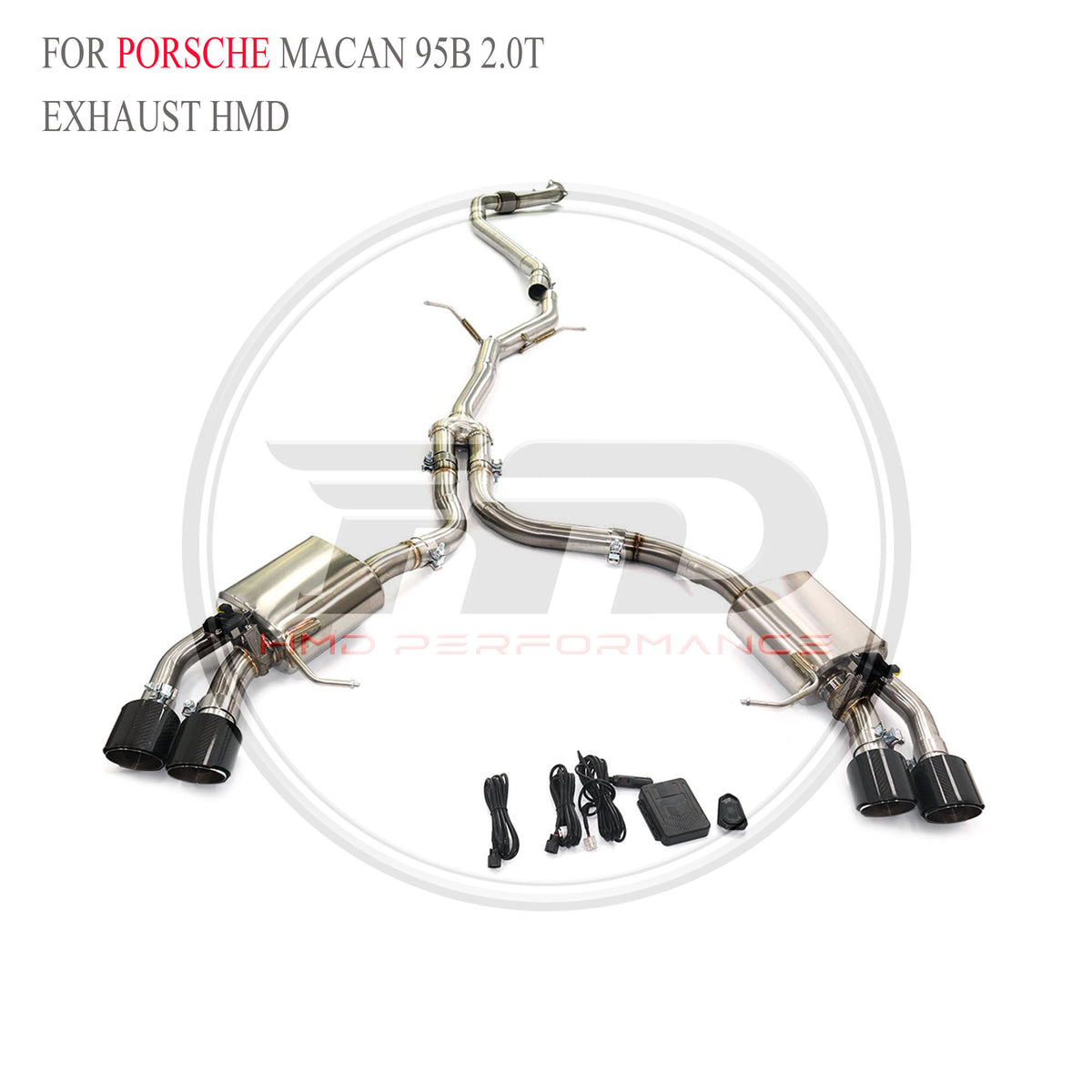 Porsche Macan 95B 2.0T Full Set Valved Catback SUS304 Racing Grade Exhaust System - 2