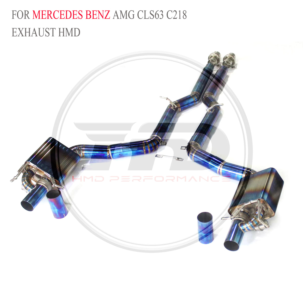 Mercedes-Benz AMG CLS63 C218 Valved Catback Titanium Racing Grade Exhaust System - 3