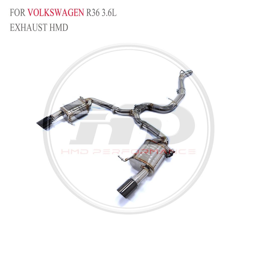 Volkswagen R36 3.6L catback SUS304 Racing Grade Exhaust System - 4