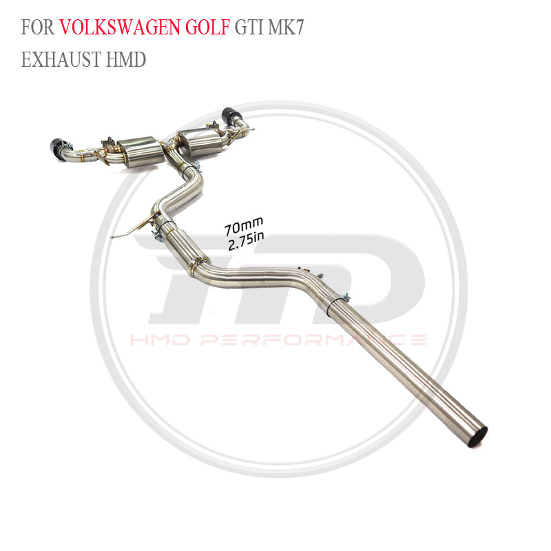 Volkswagen Golf GTI MK7 Valved Catback SUS304 Racing Grade Exhaust System - 6