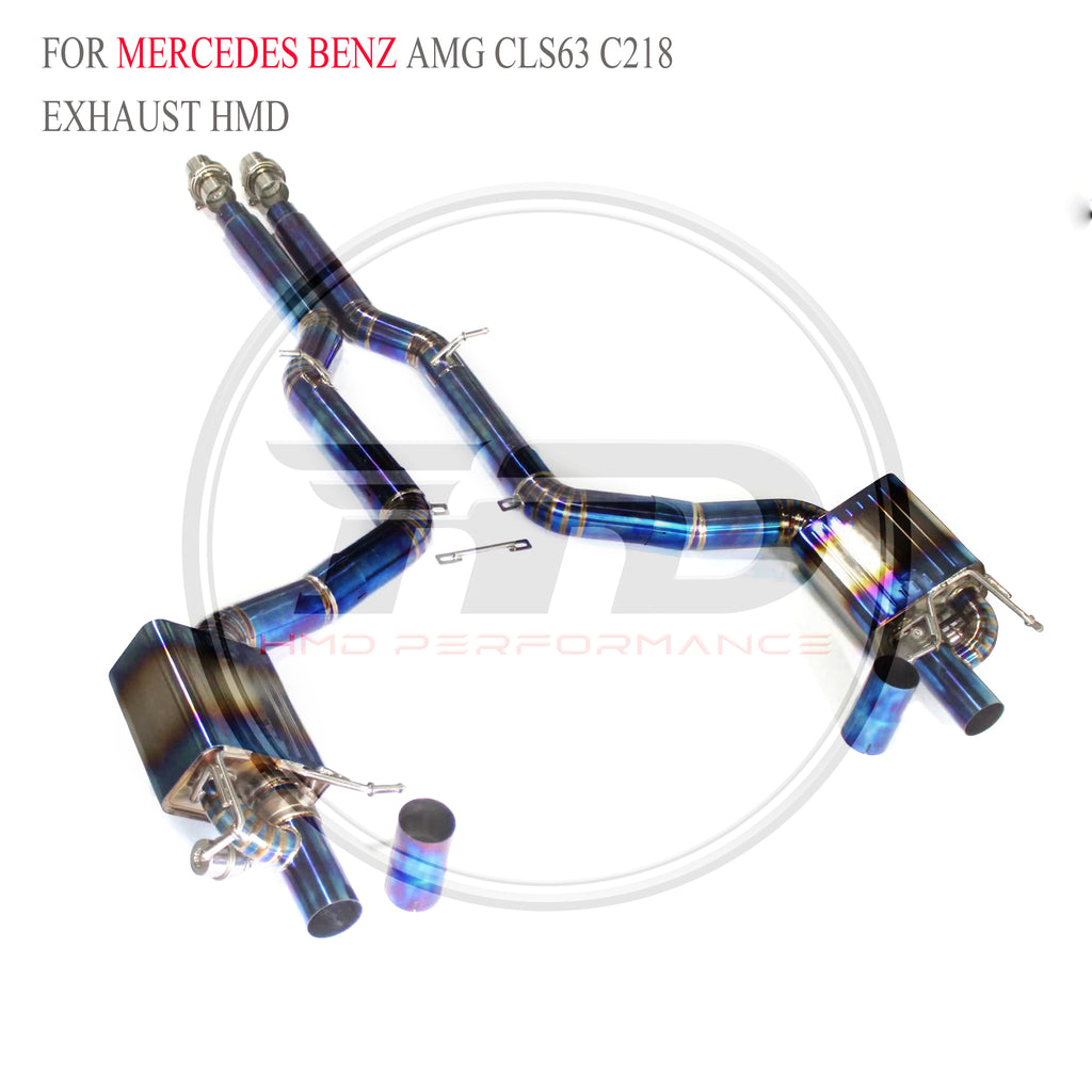 Mercedes-Benz AMG CLS63 C218 Valved Catback Titanium Racing Grade Exhaust System - 5