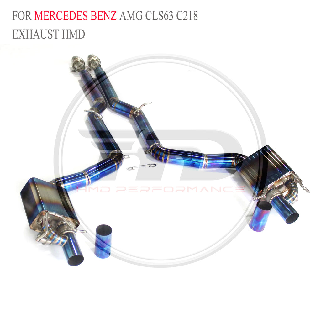 Mercedes-Benz AMG CLS63 C218 Valved Catback Titanium Racing Grade Exhaust System - 4