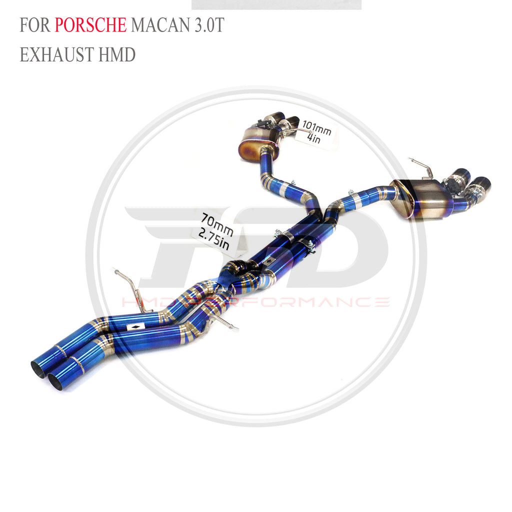 Porsche Macan 3.0T Valved Catback Titanium Racing Grade Exhaust System - 4