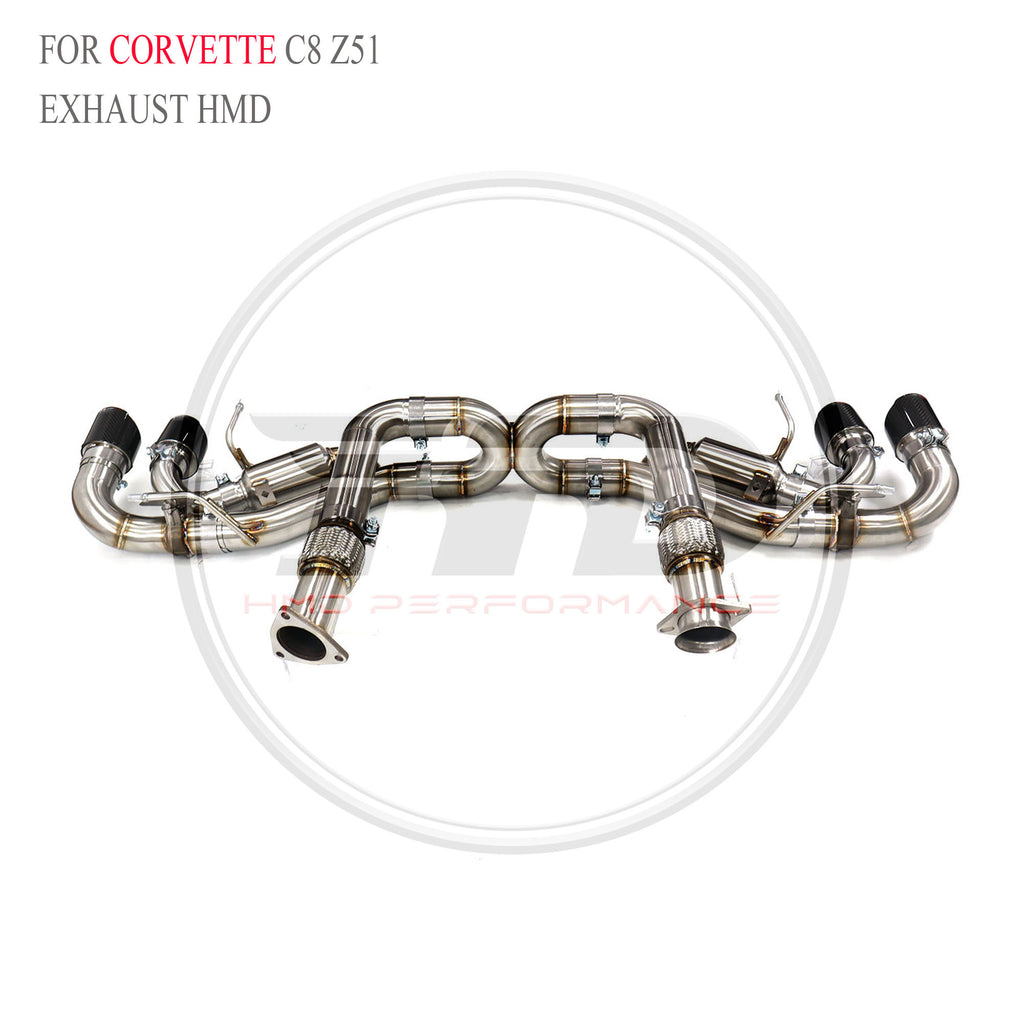 Corvette C8 Z51 catback SUS304 Valved Sport Exhaust System - 4