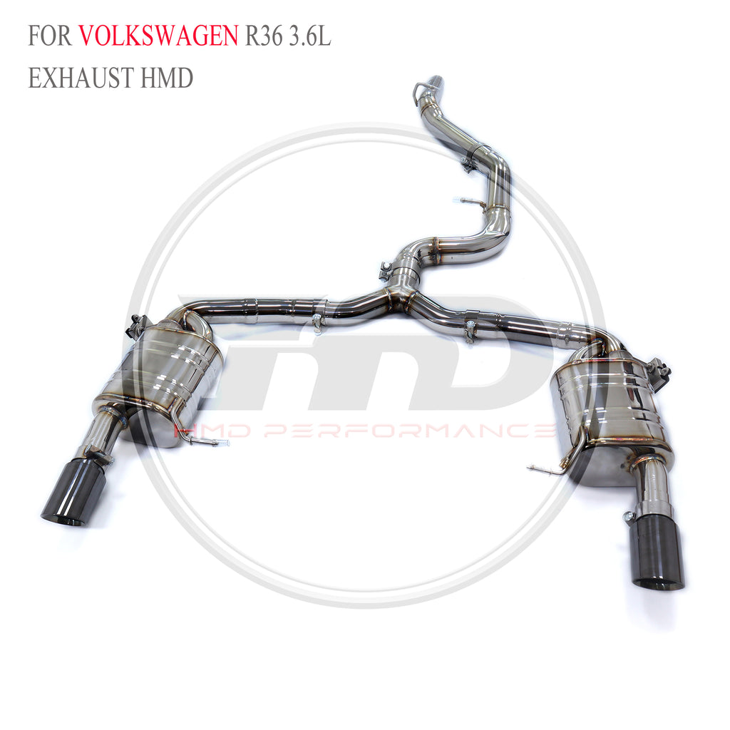 Volkswagen R36 3.6L catback SUS304 Racing Grade Exhaust System - 3