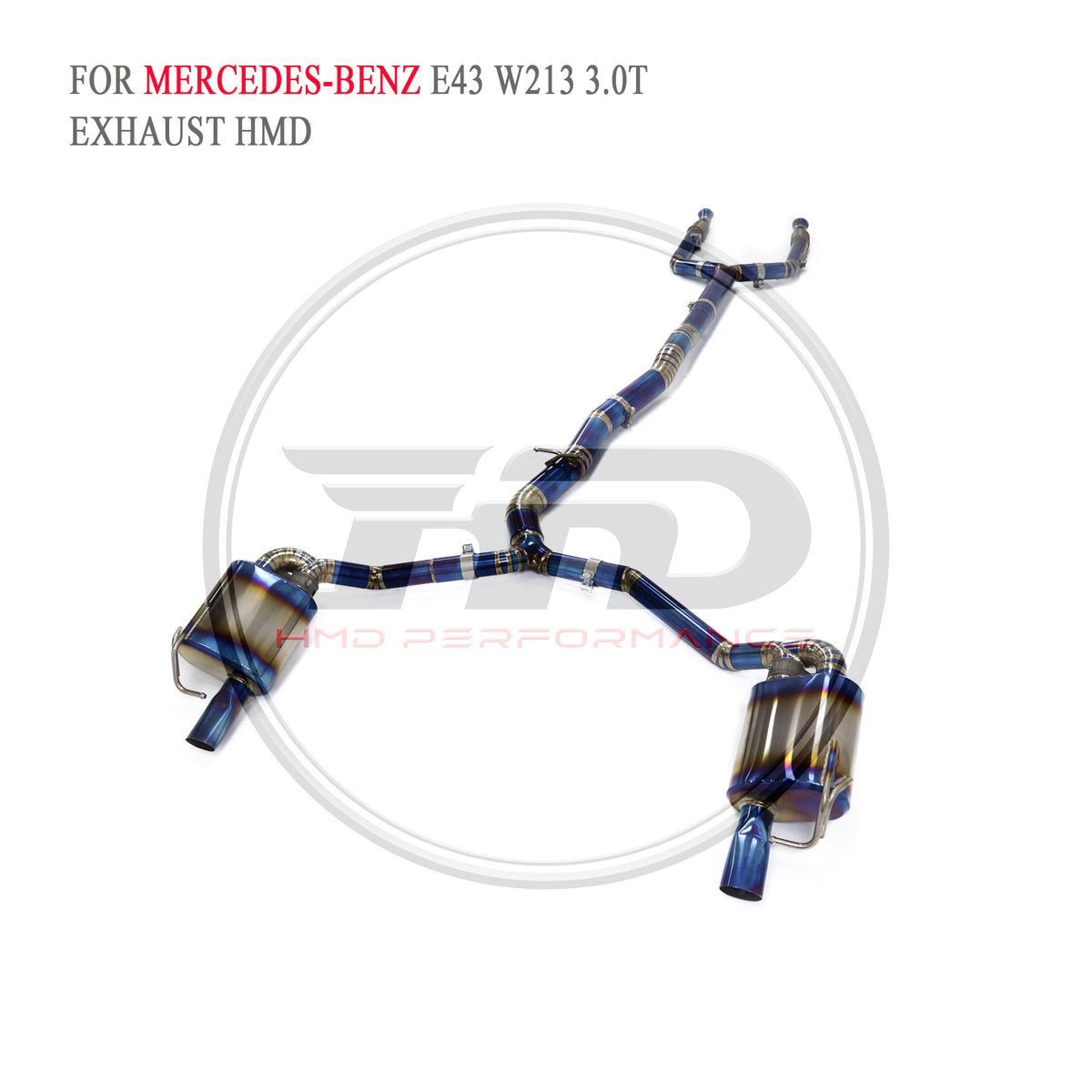 Mercedes-Benz E43 W213 3.0T Valved Catback Titanium Racing Grade Exhaust System - 4