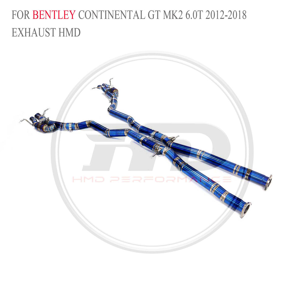 Bentley Continental GT MK2 6.0T 2012-2018 catback Titanium Sport Exhaust System - 6