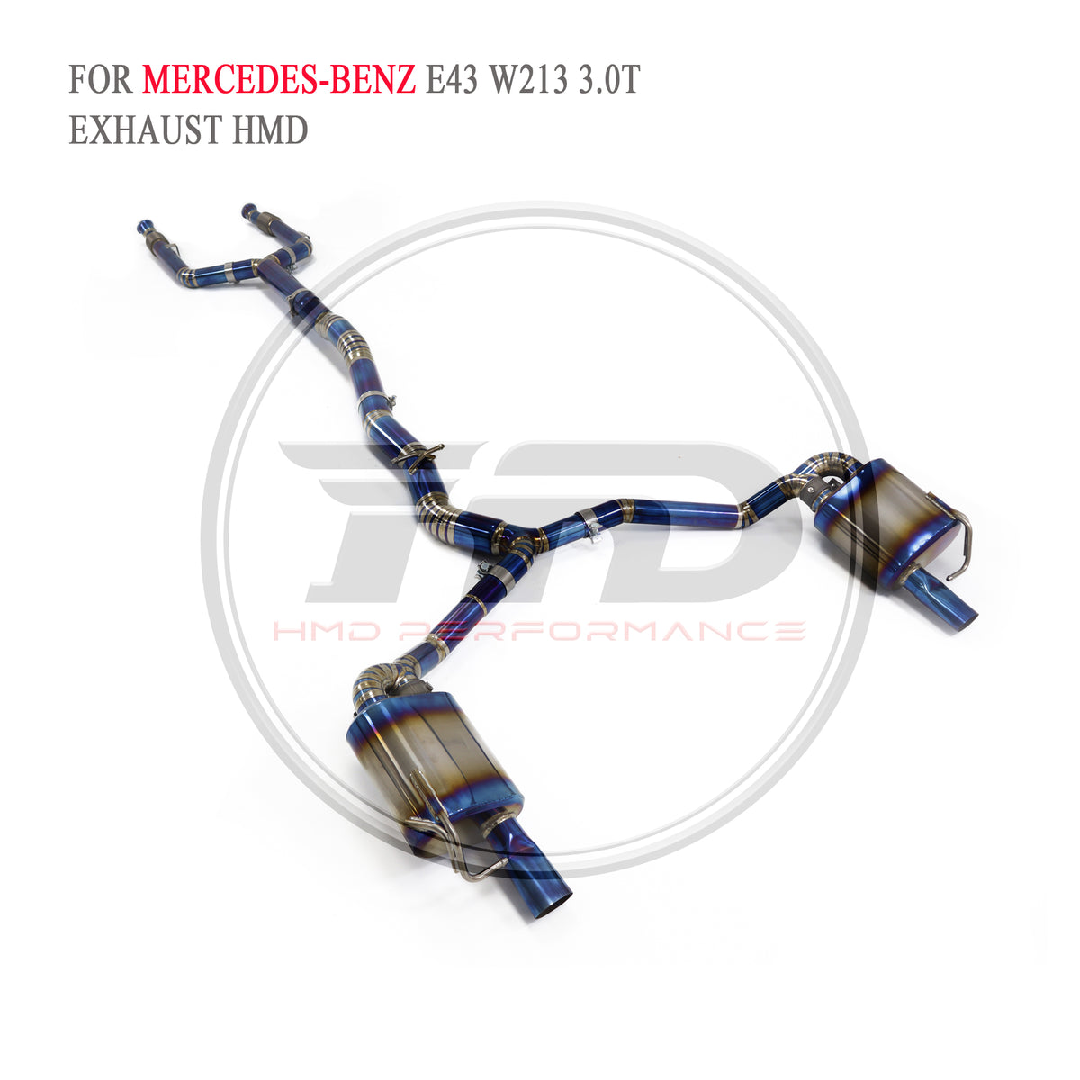 Mercedes-Benz E43 W213 3.0T Valved Catback Titanium Racing Grade Exhaust System - 3