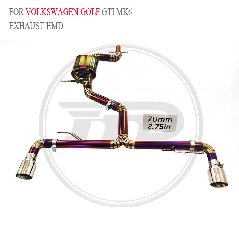 Volkswagen Golf GTI MK6 Valved Catback Titanium Racing Grade Exhaust System - 3