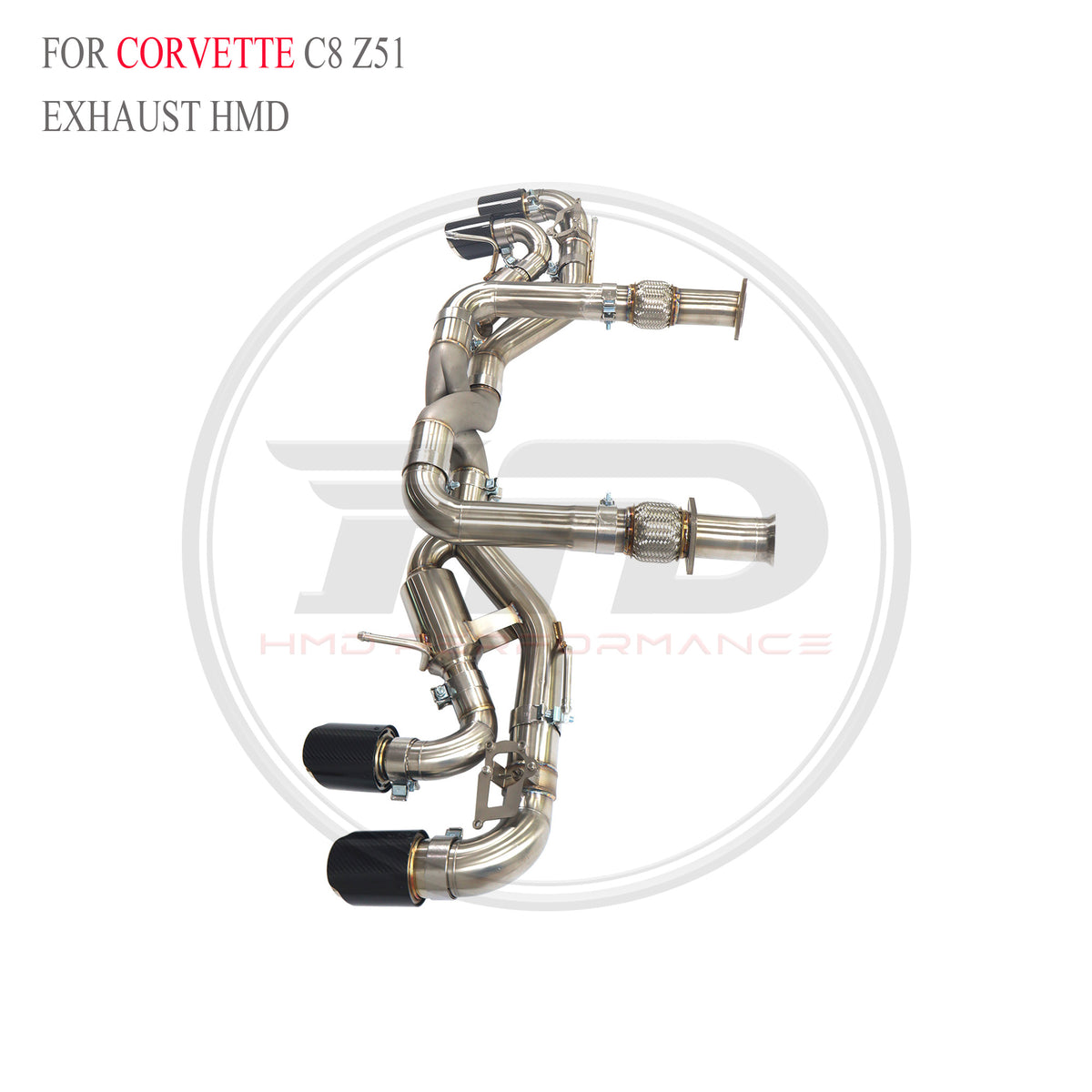 Corvette C8 Z51 Valved Axle-Back SUS304 Racing Grade Exhaust System - 2