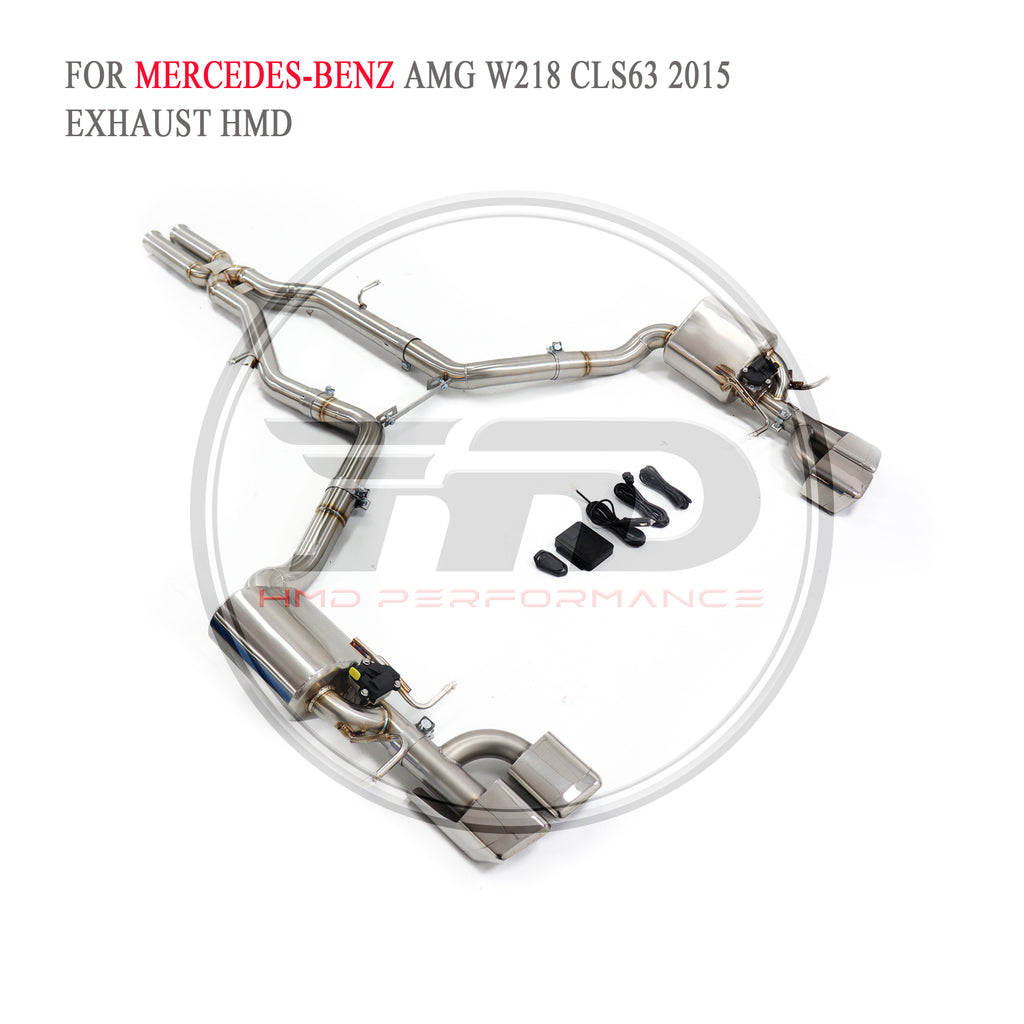 Mercedes-Benz CLS63 AMG W218 2015 Valved Catback SUS304 Racing Grade Exhaust System - 4