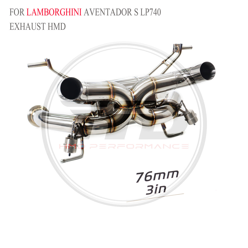 Lamborghini Aventador S LP740 SVJ Valved Catback SUS304 Racing Grade Exhaust System - 6