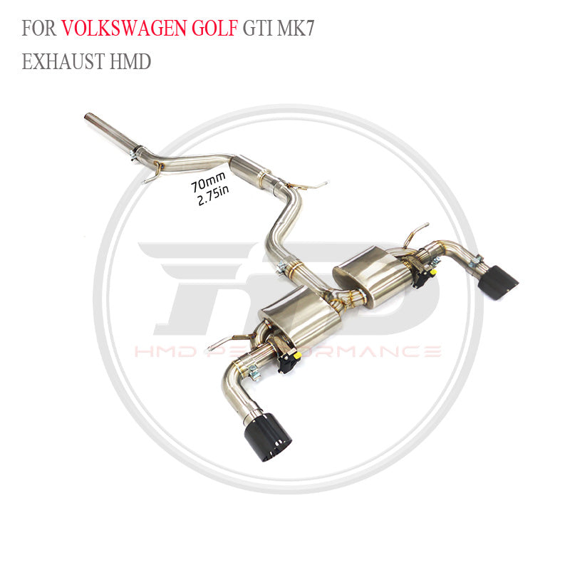 Volkswagen Golf GTI MK7 Valved Catback SUS304 Racing Grade Exhaust System - 4