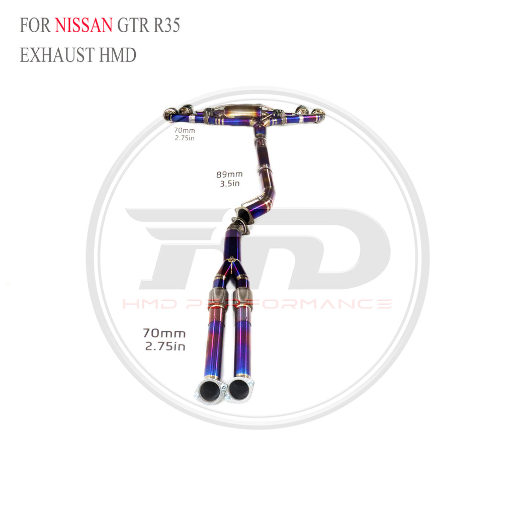 Nissan GTR R35 catback Titanium Valved Sport Exhaust System - 5