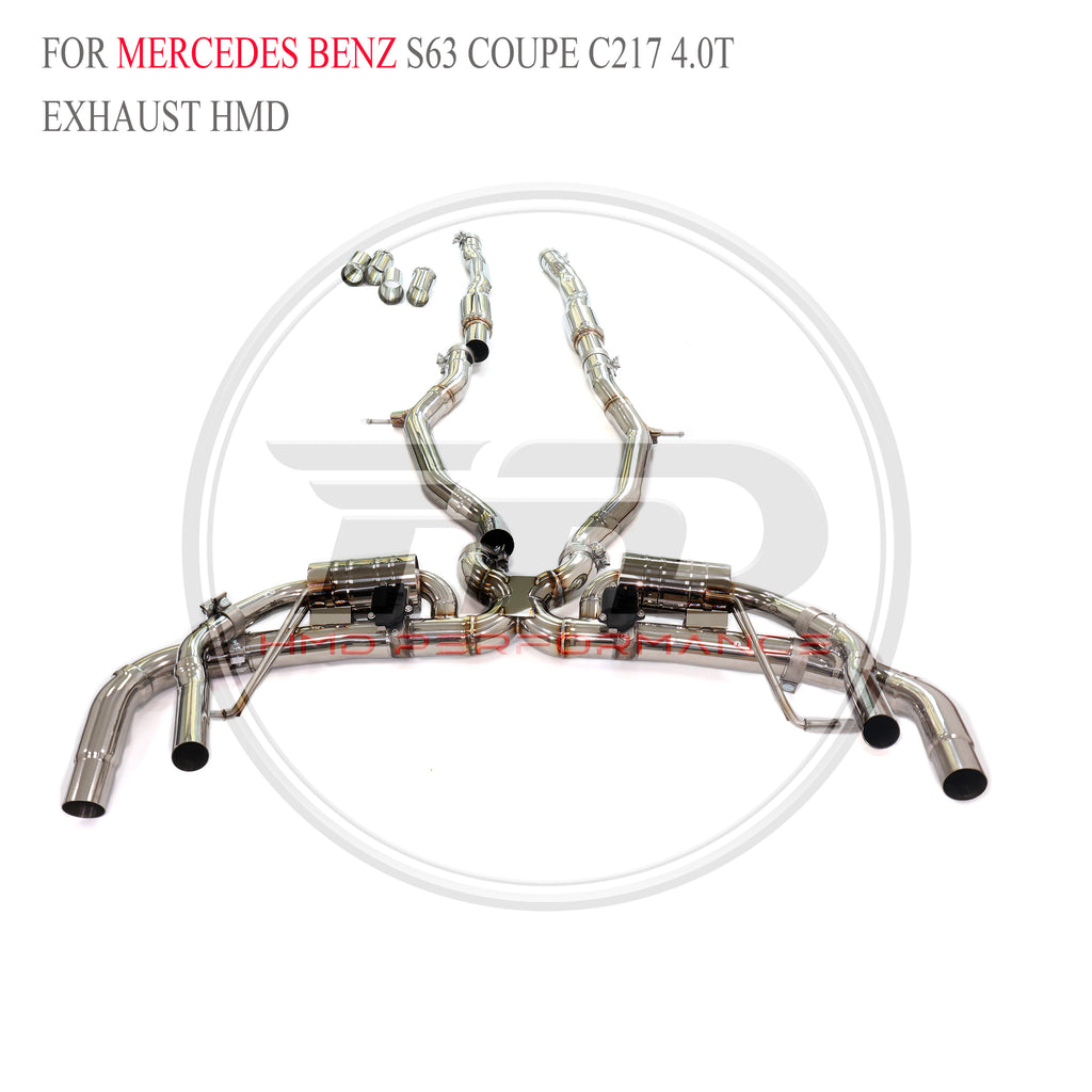 Mercedes-Benz S63 Coupe C217 4.0T Valved Catback SUS304 Racing Grade Exhaust System - 2
