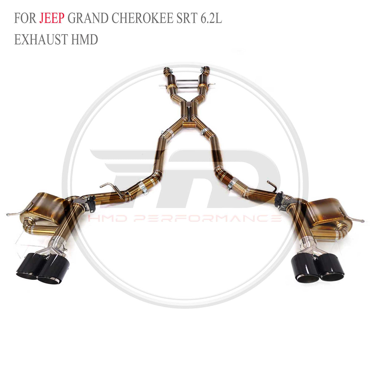 Jeep Grand Cherokee SRT 6.2L catback Titanium Racing Grade Exhaust System - 3