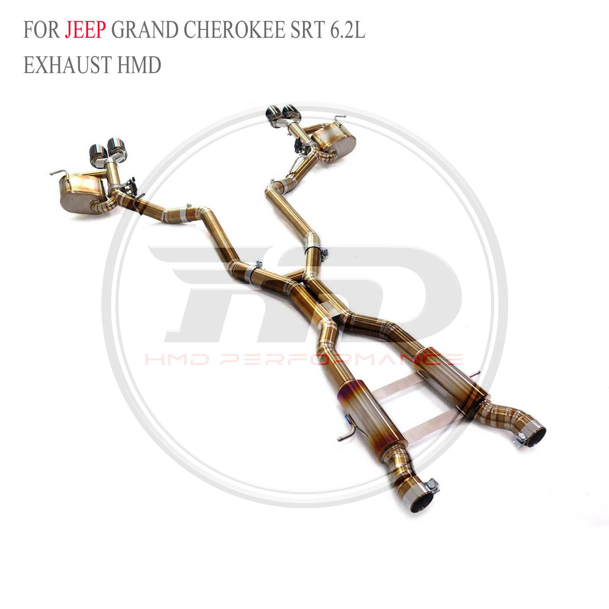 Jeep Grand Cherokee SRT 6.2L catback Titanium Racing Grade Exhaust System - 6