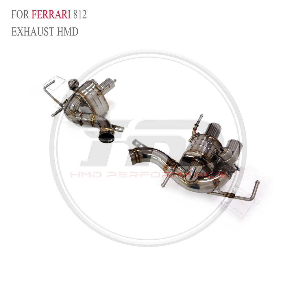 Ferrari 812 catback SUS304 Valved Sport Exhaust System - 4