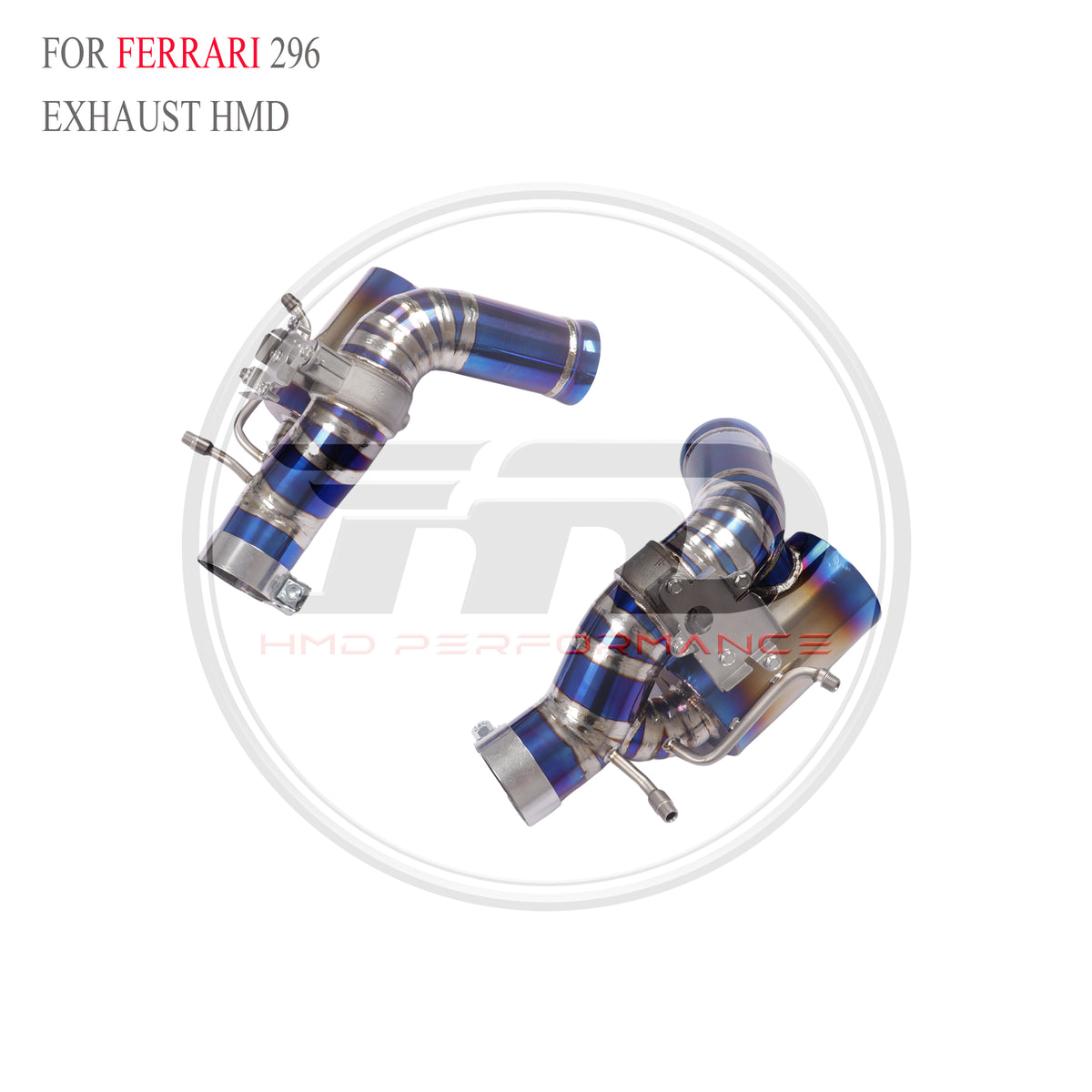 Ferrari 296 Valved Axle-Back Titanium Racing Grade Exhaust System - 3