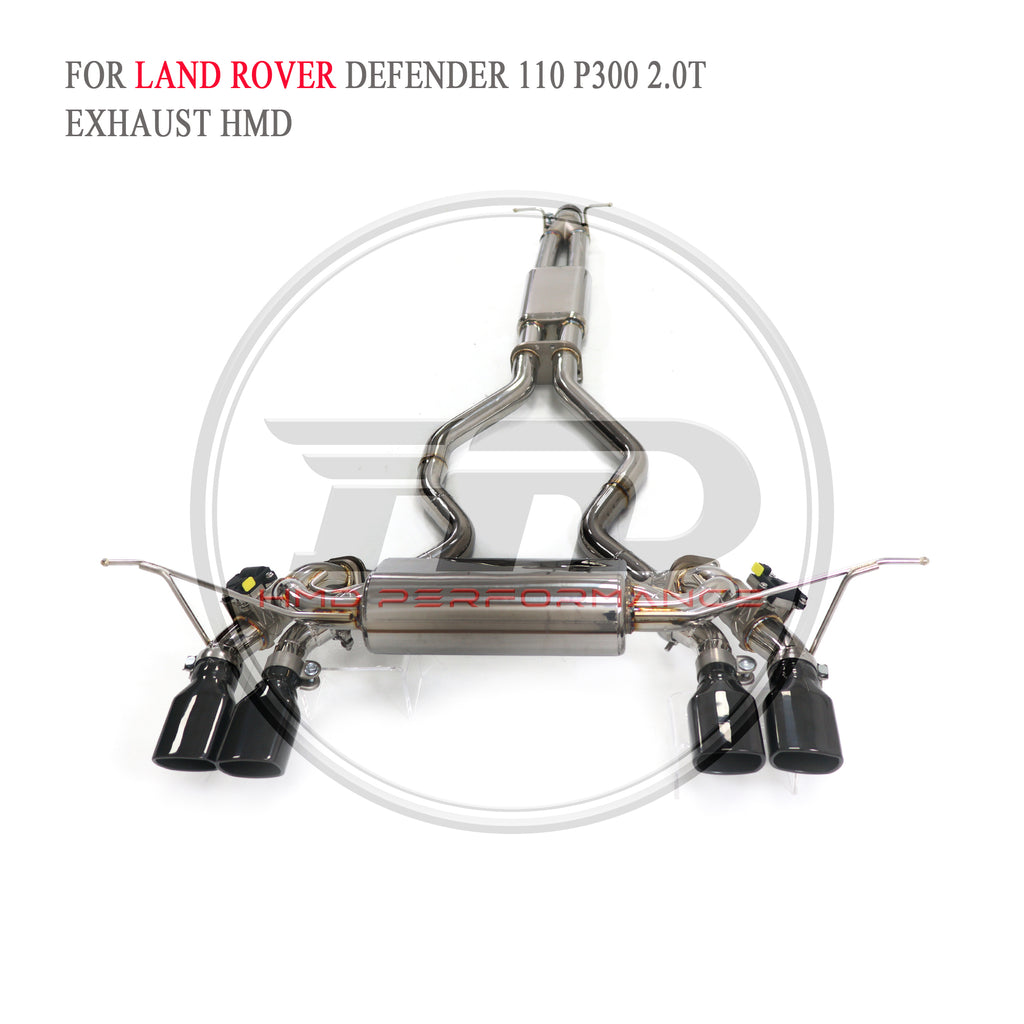 Land Rover Defender 110 P300 2.0T Valved Catback SUS304 Racing Grade Exhaust System - 3