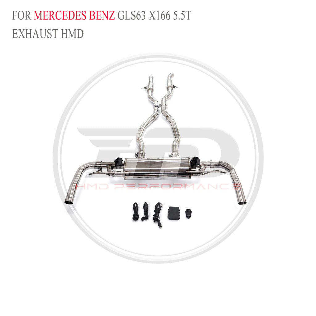Mercedes-Benz GLS63 X166 5.5T catback SUS304 Racing Grade Exhaust System - 4