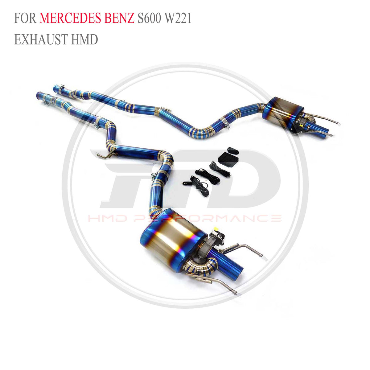 Mercedes-Benz S600 W221 catback Titanium Racing Grade Exhaust System - 6