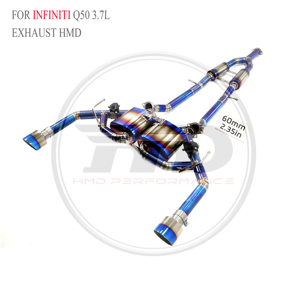 Infiniti Q50 3.7L catback Titanium Valved Sport Exhaust System - 6